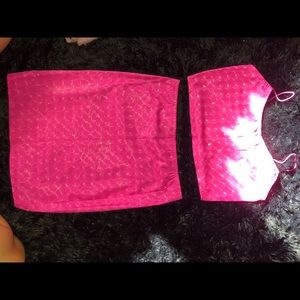 Fashion nova hot pink two piece